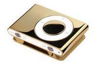 iPod shuffle baths in 18 carat gold