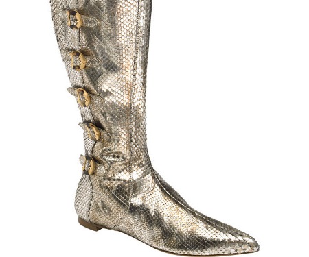 Metallic Python Boots