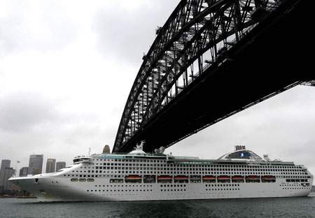 Sun Princess Ports at Sydney Harbour Bridge