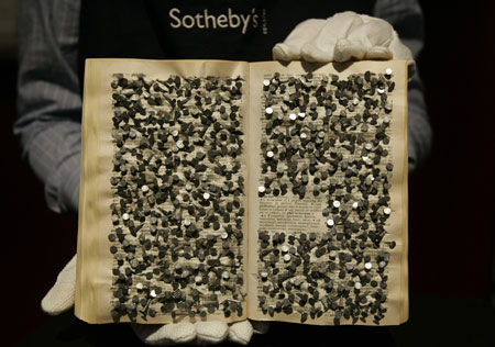 Khalil Rabah’s ‘Philistine 1997, Oxford Desk Dictionary and Thesaurus and Nails’ at Sotheby’s