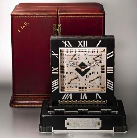 Franklin Delano Roosevelt’s Cartier Clock Set for Auction