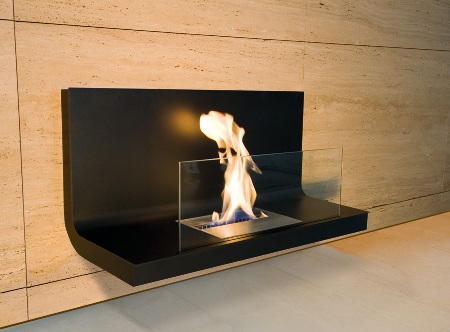 Modern fireplace: Radius Design
