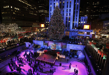 Elite Celebration: 84-foot Shelton tree Lights Up Rockefeller Center