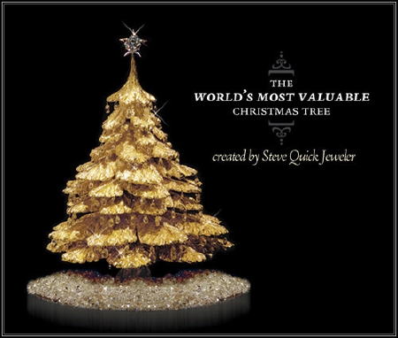 Steve Quick Unveils Gold and Diamond Christmas Tree