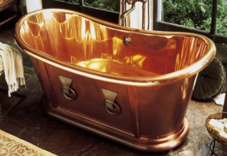 Archeo Copper Bathtub, Bath Set & Handshower Dipped in Luxury
