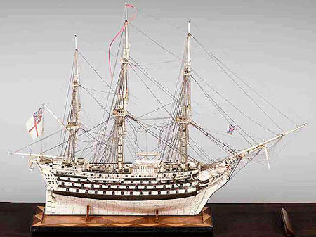 Bones and Human Hair Made HMS Victory Ship Model to fetch $60,000