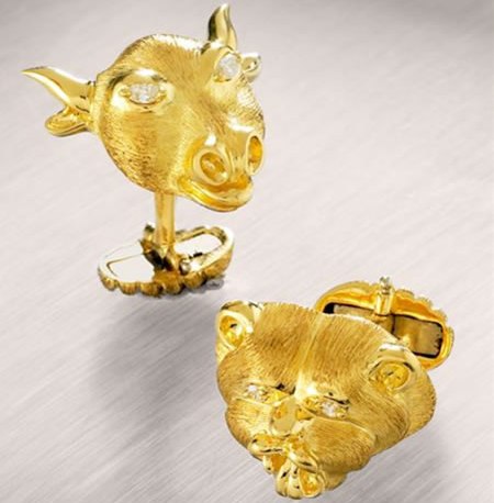 Henry Dunay Offers Bull and Bear Cufflinks