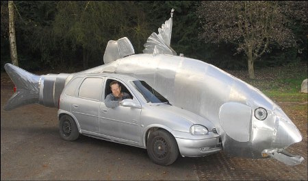 Giant Fish Car Needs Parking Space