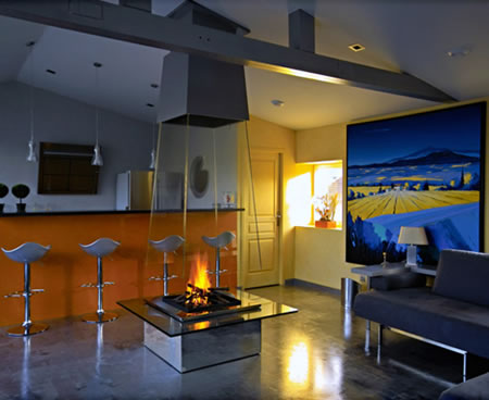 Designer Glass Fireplace by Bloch-Design