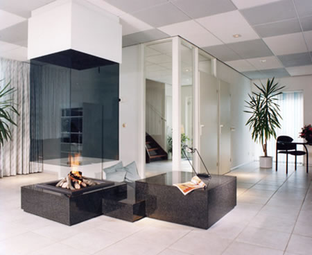 Glass Fireplace