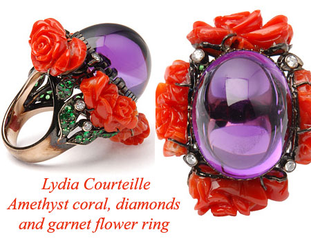 Elite Flowery Ring By Lydia Courteille