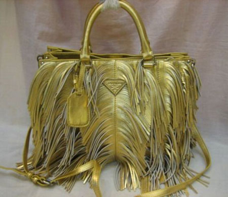 Elite Handbag: Fringe Leather Tote by Prada  