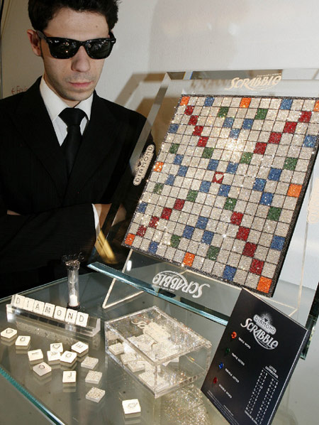 Swarovski Encrusted Scrabble Board for $20,000