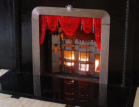 Justen Ladda Designs Swarovski Crystal Fireplace