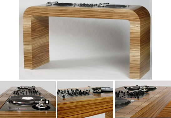 DJ Workstation For Wannabe Disc Jockey DJ Workstation, David Kornmann, Germany, Hoerboard, DJ, Lifestyle, Disc Jockey, Furniture, Designer, Entertainment, Shopping