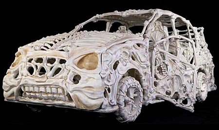 Jitish Kallat Designs Skeleton Car