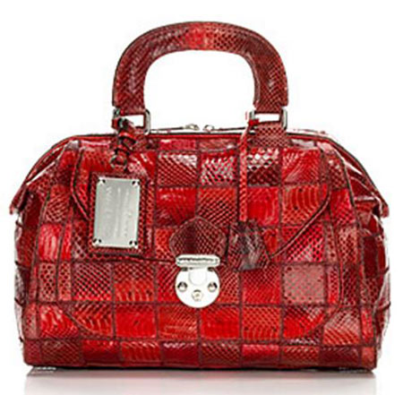 Elite Handbag: Red Satchel For The Sensual You Dolce & Gabbana, genuine snakeskin, Elite Handbag, Handbags, Designer