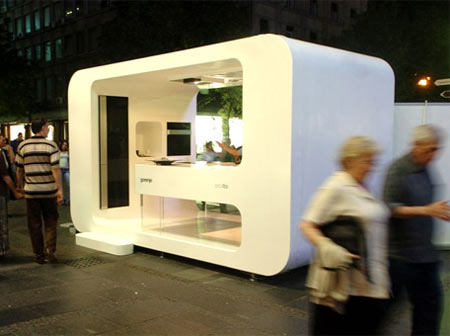 Geronje Ora-Ito Mobile Kitchen Prototype; Installed It On Roof or Outdoor