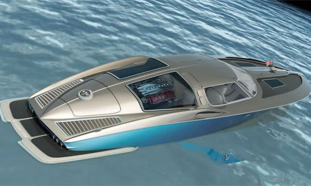 Watercraft Dons Auto Appeal, Concept Courtesy Swedish designer Swedish designer, Bo Zolland, watercraft, concept, designer, automobile, yacht, 1963 Corvette Stingray, Stand-Craft