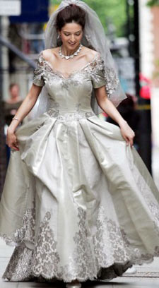 Expensive wedding dress design A-line style