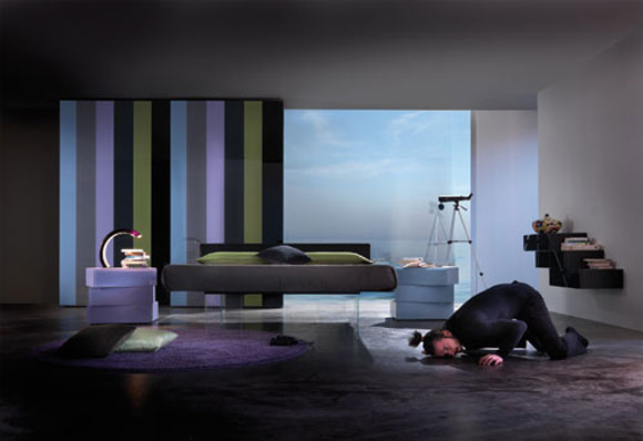 Air Bed, glass plates, Daniele Lago, floating mattress, furniture, designer