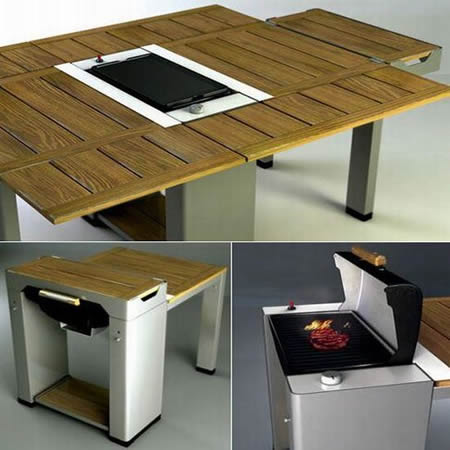 grill table Grill Dining Table Concept Integrates Cooking System! 