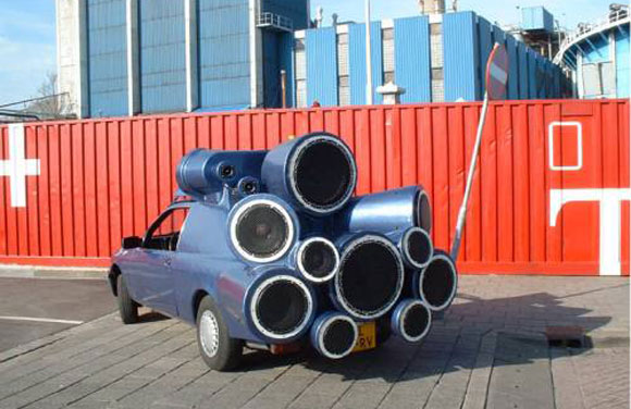 Mobile DJ Car: An Artwork or Speaker Rocket Ship