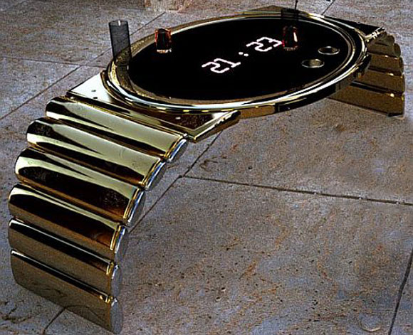 Gold Wristwatch Table