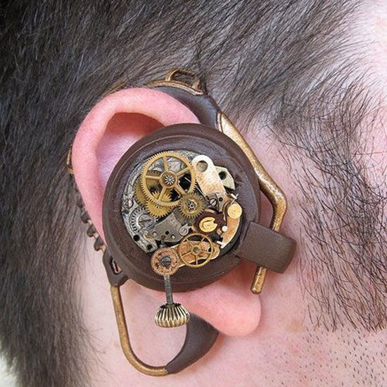 Bluetooth Ear Piece With Steampunk Touch