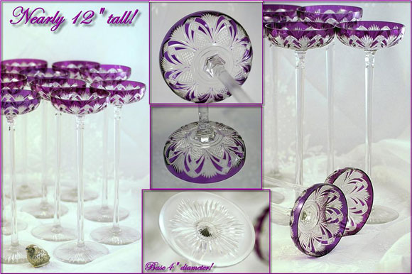 Grab the 19th century Baccarat Champagne Glasses!
