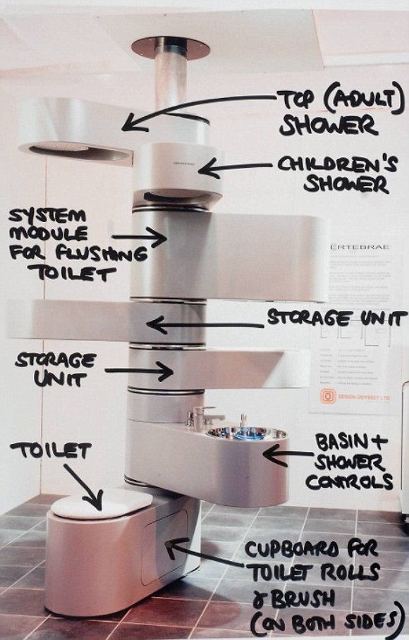 Vertical Bathroom to Clear Space Crunch!
