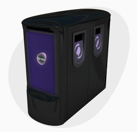 Bombproof Bins: Trash Bins that absorb explosion impact and display news!