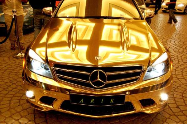 mercedes-c63-gold