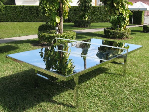 chrome ping pong table