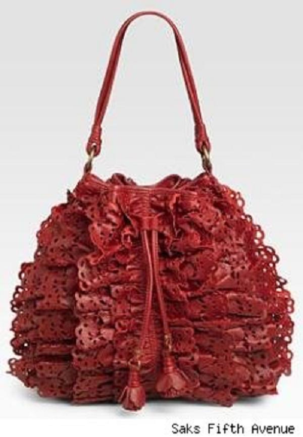 lockheart melinda leather drawstring bag