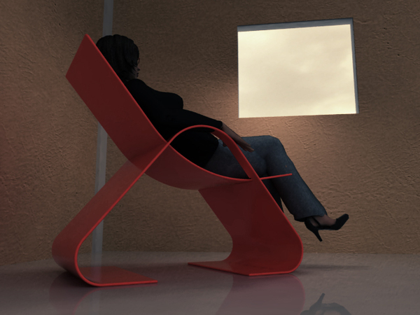 reclining chair 1 3D Rendition of an Ergonomic Chair by Felipe Martínez Quiroz