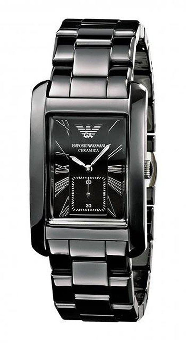 emporio armani mens rectangular watch