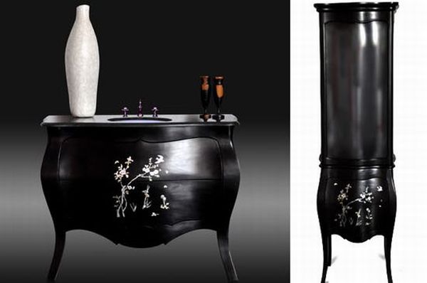 acajo chantilly bombe vanity and vitrine Acajou Unveils Opulent Additions Range Reminiscent of 18th Century France