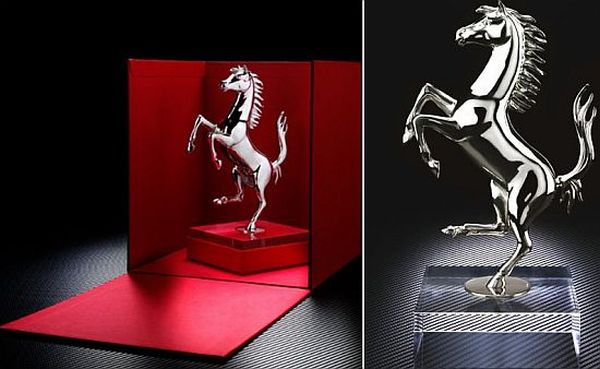 Prancing Horse by Ferrari Ferrari Store Offers a Limited Edition Prancing Horse Sculpture in Silver