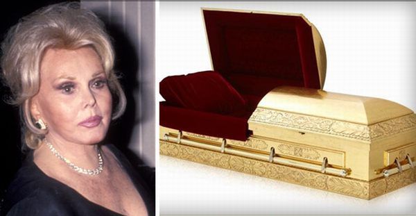 zsa zsa gabor photos. zsa zsa gabor gold casket The