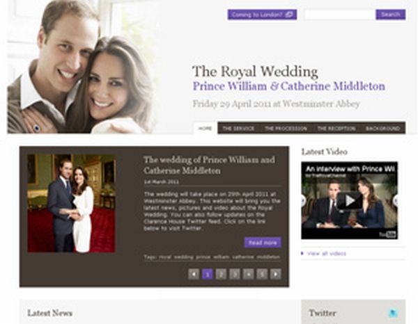 Royal Wedding Website Official