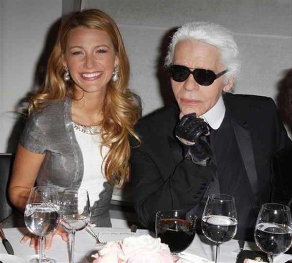 blake lively chanel party. chanel karl lagerfeld party