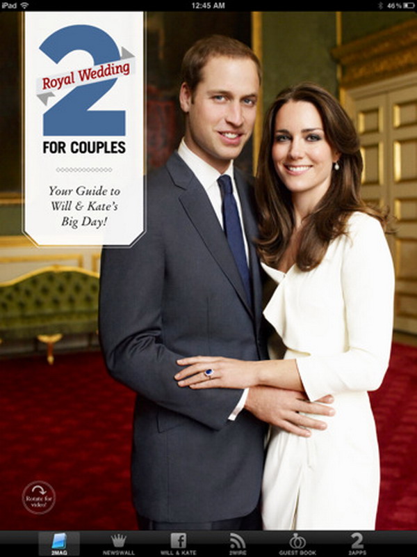 royal wedding 2011 merchandise. royal wedding iPad App To Walk