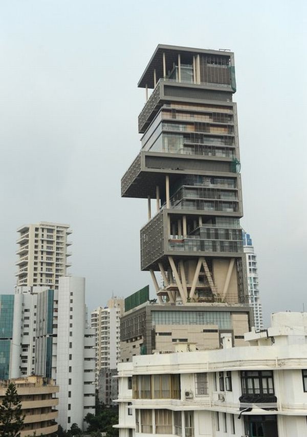 The twenty-seven storey Antilia, the new