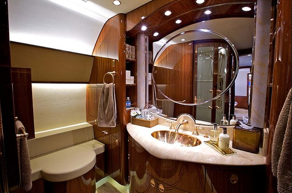 Bathroom on the Corporate Jet