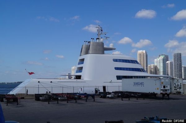 Yacht Designed by Philippe Starck Docked at Miami