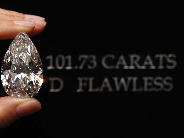 winston legacy biggest pear shaped diamond