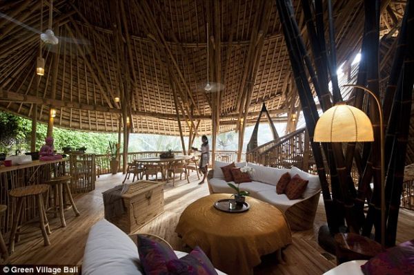 Homes Made From Bamboo in Green Village in Bali Costs Between £ 