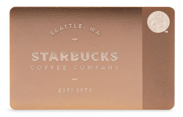 Starbucks All Metal Gift Card