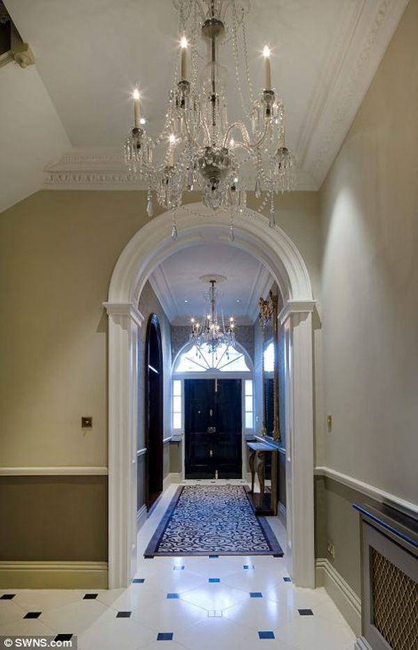 There are Many Antique Crystal Chandeliers in the Home